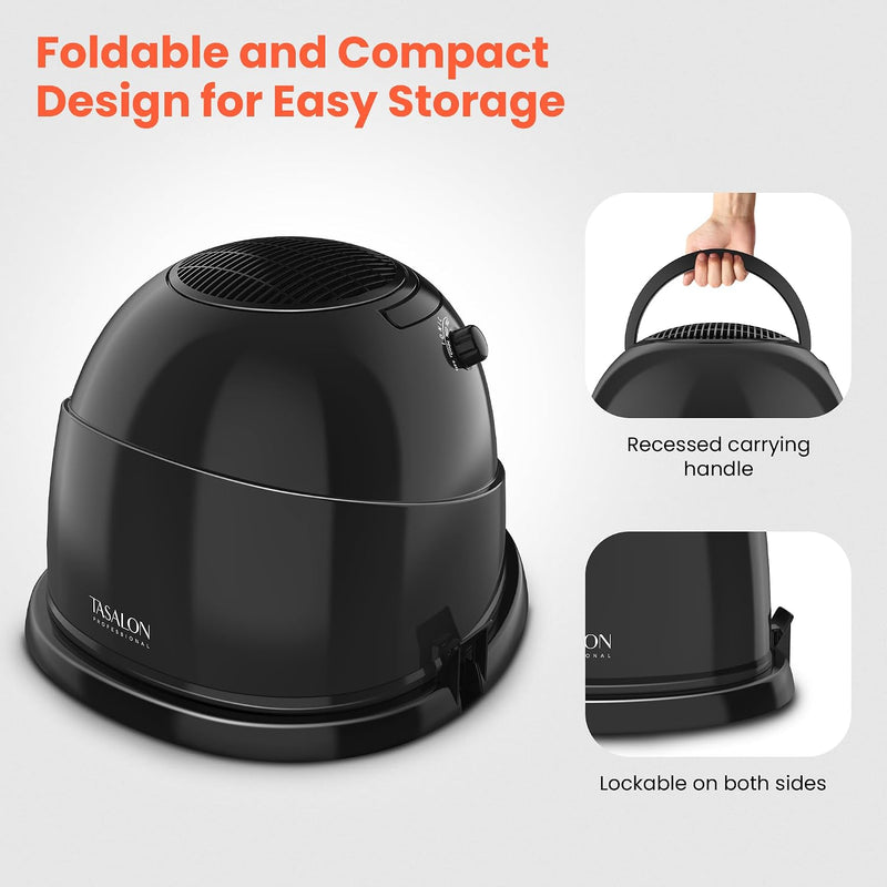 Portable Hooded Dyer - 1875w Iconic Hair Dryer (Black)