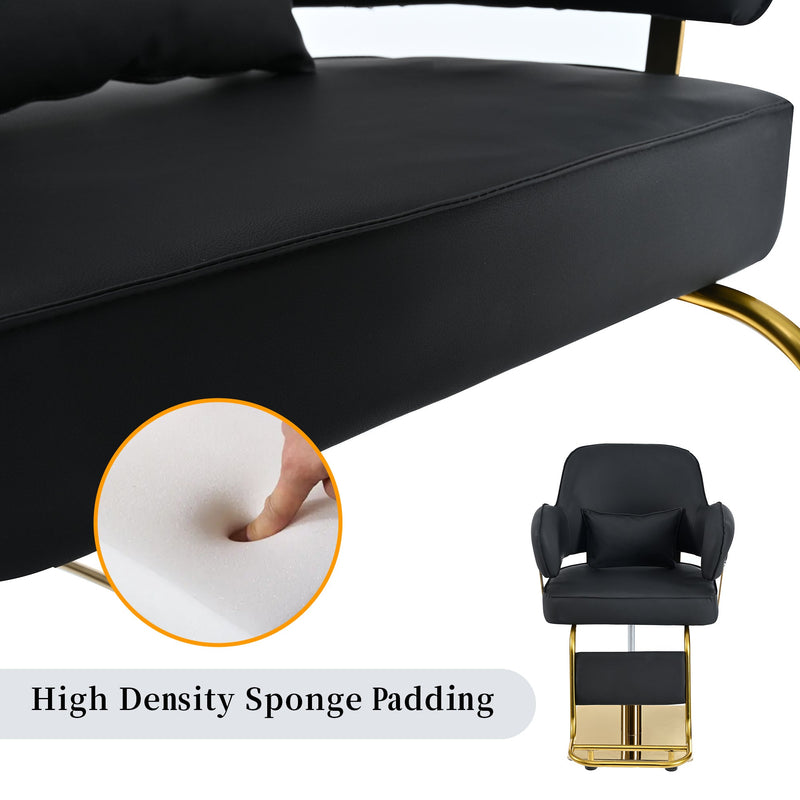 Two-Tone Gold & Black Styling Chair