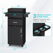 Salon Trolley Cart - Tool Holders & Drawer Storage