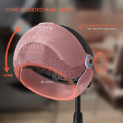 Hooded Dryer - 1875W Professional Ionic Hair Dryer (Pink)