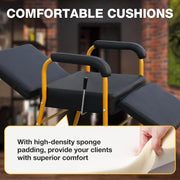 Reclining Shampoo Chair w/ Footrest (Gold)