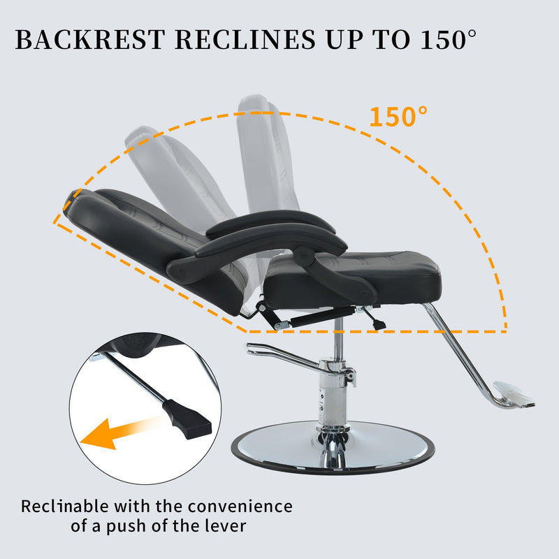 Heavy-Duty Metal Barber Chair