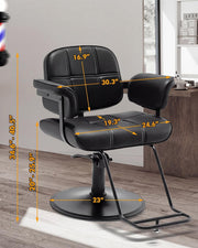 Styling Chair - Arm Cushions & Wide Base 