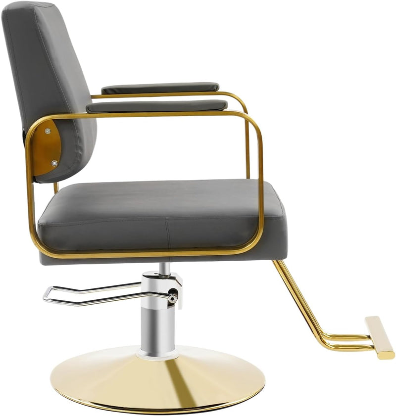 Styling Chair - Grey & Gold 