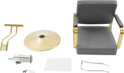 Styling Chair - Grey & Gold 