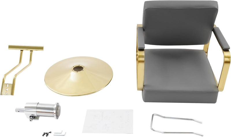 Styling Chair - Grey & Gold 