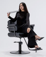Styling Chair - Arm Cushions & Wide Base 
