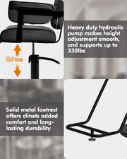 Styling Chair - Arm Cushions & Wide Base 