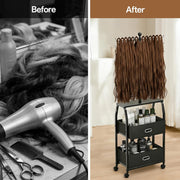 Portable Braiding Hair Rack - 168 Pegs w/ Wheels & Storage Drawers