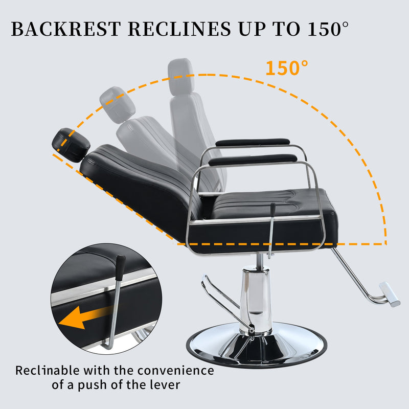 Premium PU Leather Barber Chair