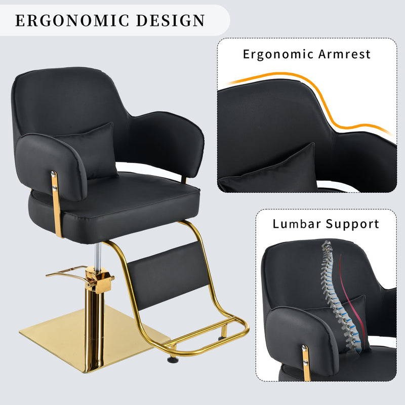 Two-Tone Gold & Black Styling Chair