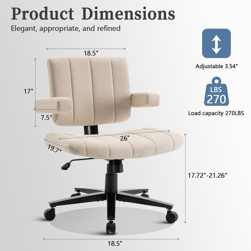 Criss Cross Studio Chair - Plush (White) 