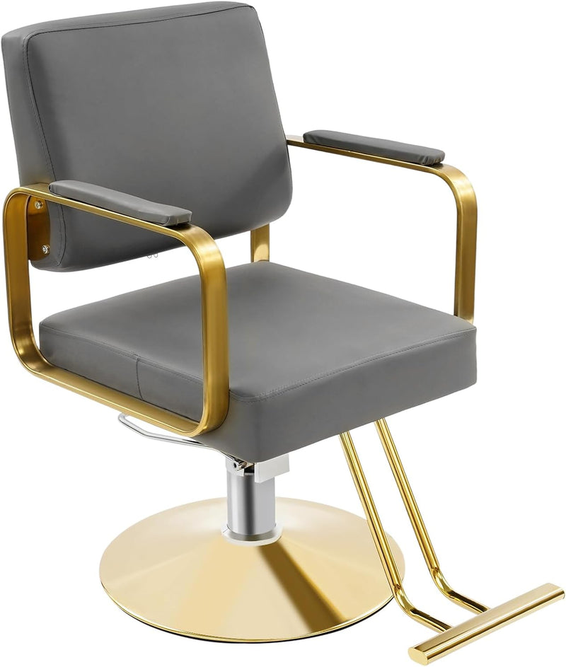 Styling Chair - Grey & Gold 