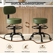 Traditional Stool w/ Footrest (Green)