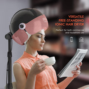 Hooded Dryer - 1875W Professional Ionic Hair Dryer (Pink)