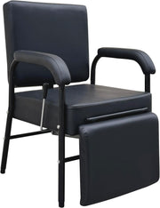 Reclining Shampoo Chair w/ Footrest (Black) 