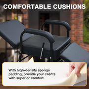 Reclining Shampoo Chair w/ Footrest (Black) 