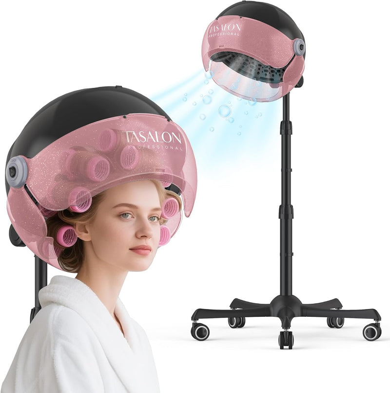 Hooded Dryer - 1875W Professional Ionic Hair Dryer (Pink)