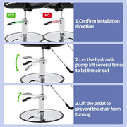 Salon Chair Hair Styling Chair with Swivel Hydraulic Pump for Barber Salon Equipment (Black)
