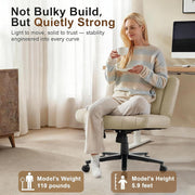 Criss Cross Studio Chair - Plush (White) 