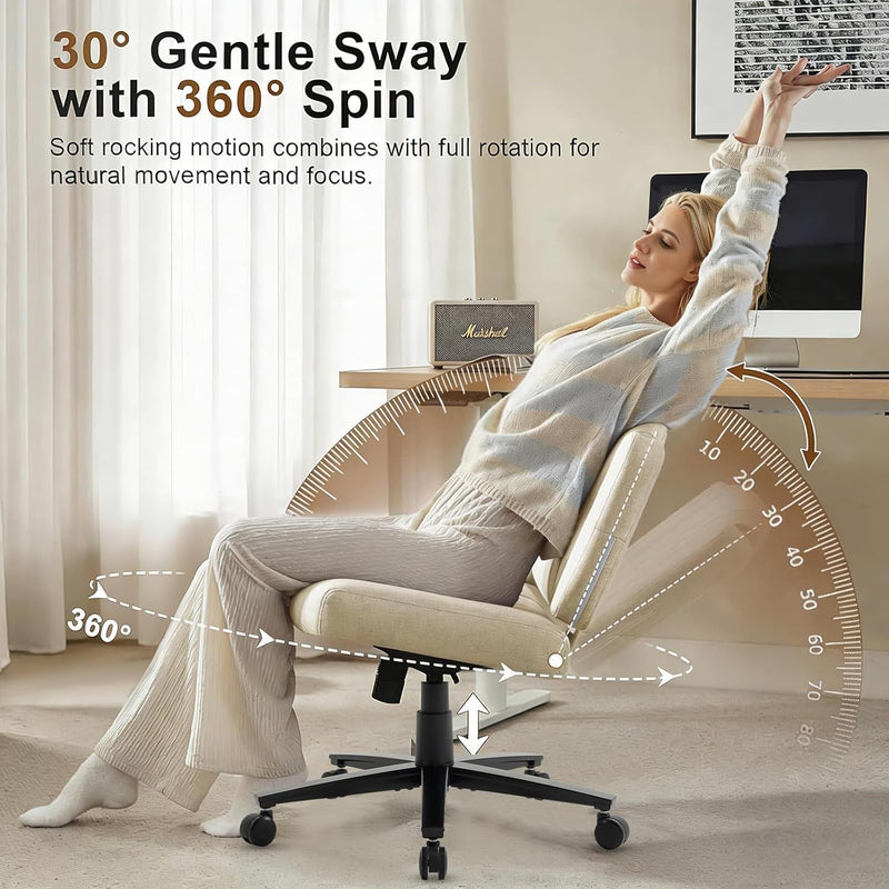 Criss Cross Studio Chair - Plush (White) 
