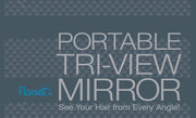Tri-Fold Mirror for Self Parting & Braiding (Charcoal)