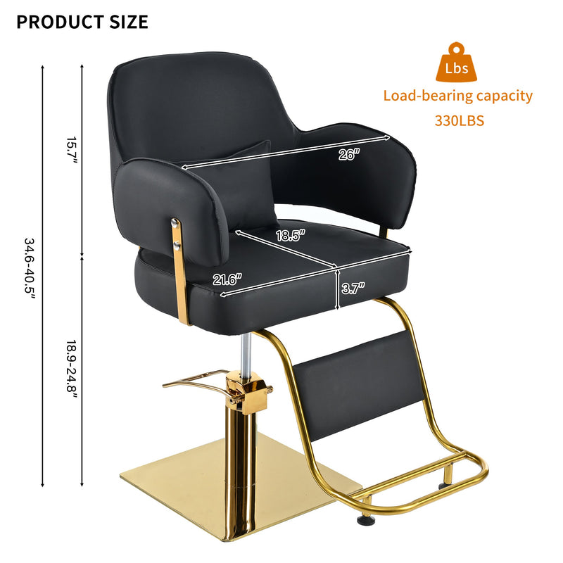 Two-Tone Gold & Black Styling Chair