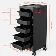 Salon Trolley Cart - 5 Layer Drawer Storage