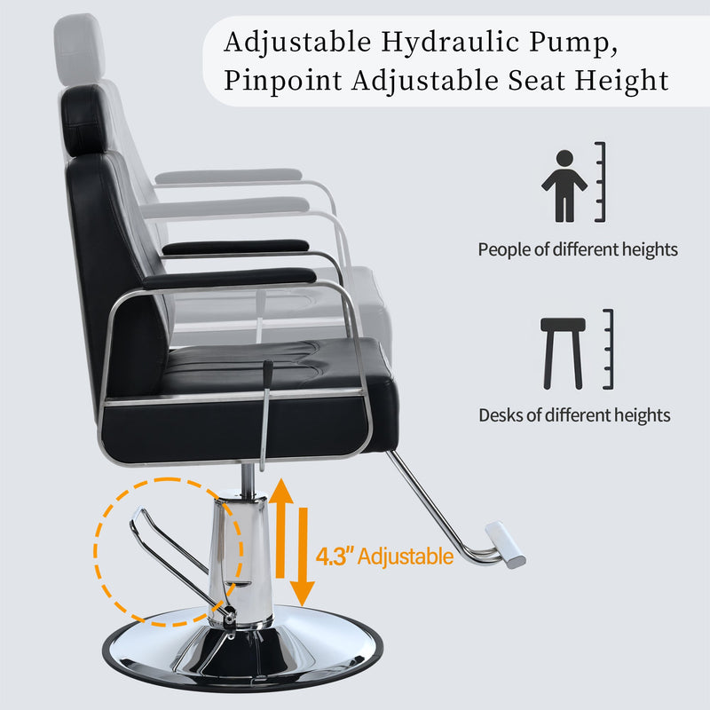 Premium PU Leather Barber Chair