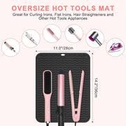 Heat Resistant Silicone Mat - 14" x 11" - Black 