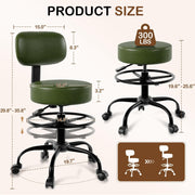 Traditional Stool w/ Footrest (Green)