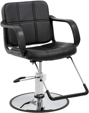 Salon Chair Hair Styling Chair with Swivel Hydraulic Pump for Barber Salon Equipment (Black)