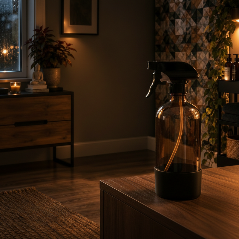 Amber Glass Spray Bottle