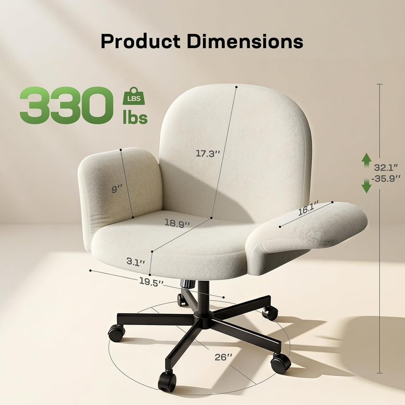 Criss Cross Studio Chair - Fabric (Cream)