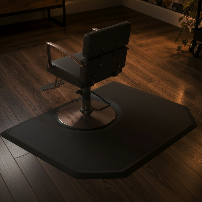 Anti Fatigue Hair Salon Mat - 4' x 5' x 1/2'' Hexagon