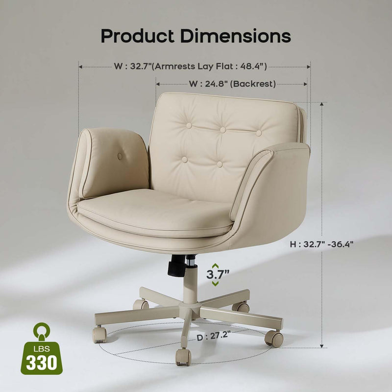 Criss Cross Low Back Studio Chair (Cream)