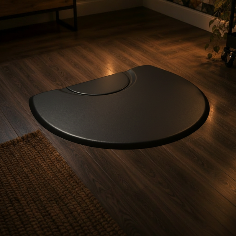 Anti Fatigue Studio Mat - Extra Cushion - 4' x 4' x 1'' Semi Circle