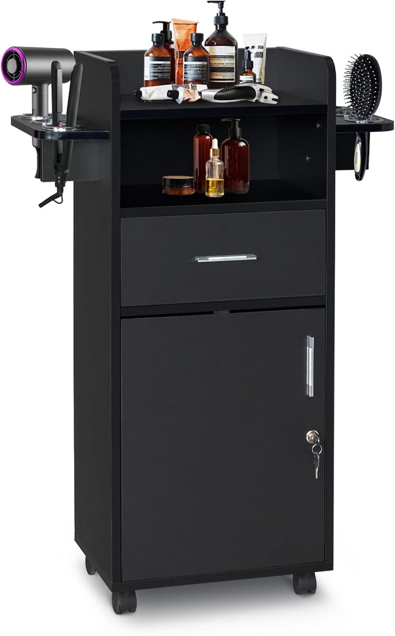 Salon Trolley Cart - Tool Holders & Drawer Storage