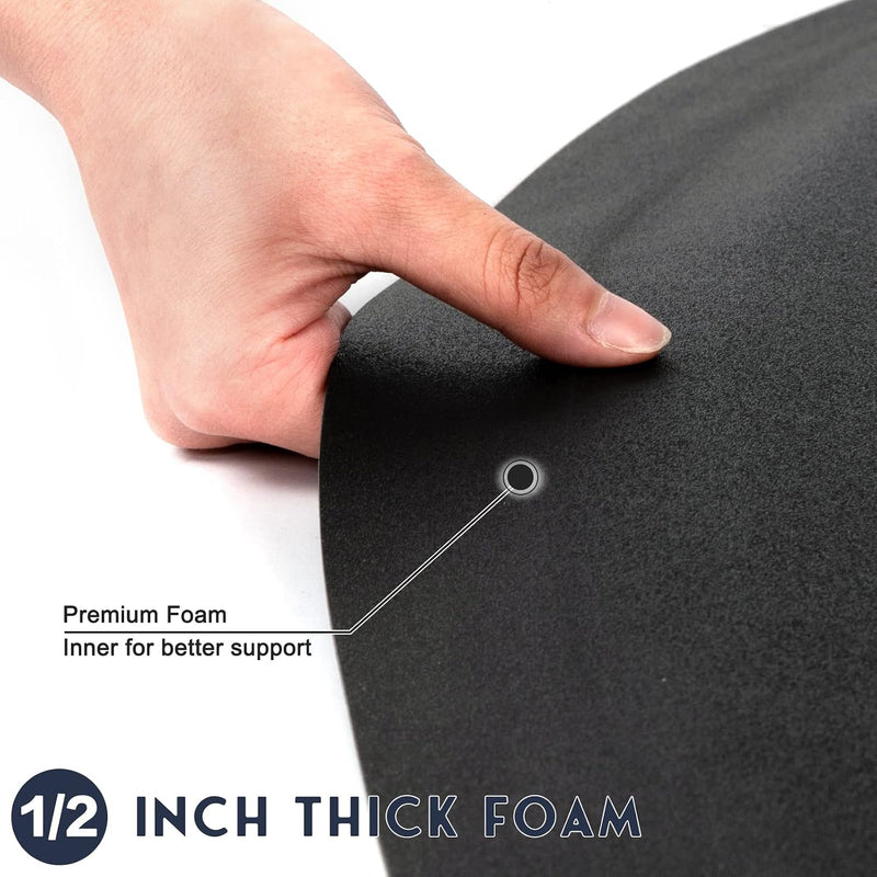 Anti Fatigue Studio Mat - Extra Cushion - 3' x 5' x 1/2'' - Square Base, Semi Circle 