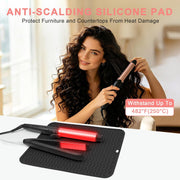 Heat Resistant Silicone Mat - 14" x 11" - Black 