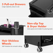 Salon Trolley Cart - 5 Layer Drawer Storage