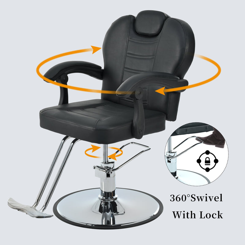 Heavy-Duty Metal Barber Chair