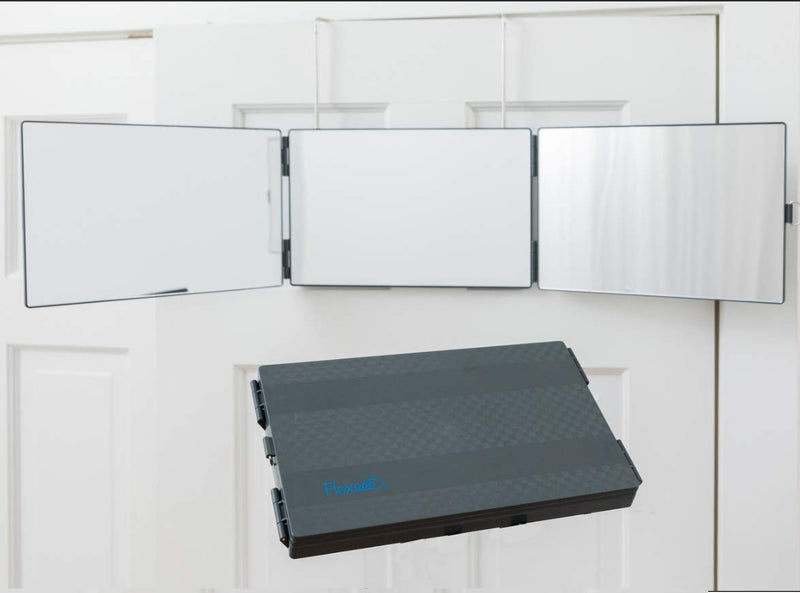 Tri-Fold Mirror for Self Parting & Braiding (Charcoal)