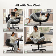 Criss Cross Low Back Studio Chair (Black)