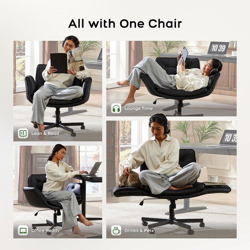 Criss Cross Low Back Studio Chair (Black)