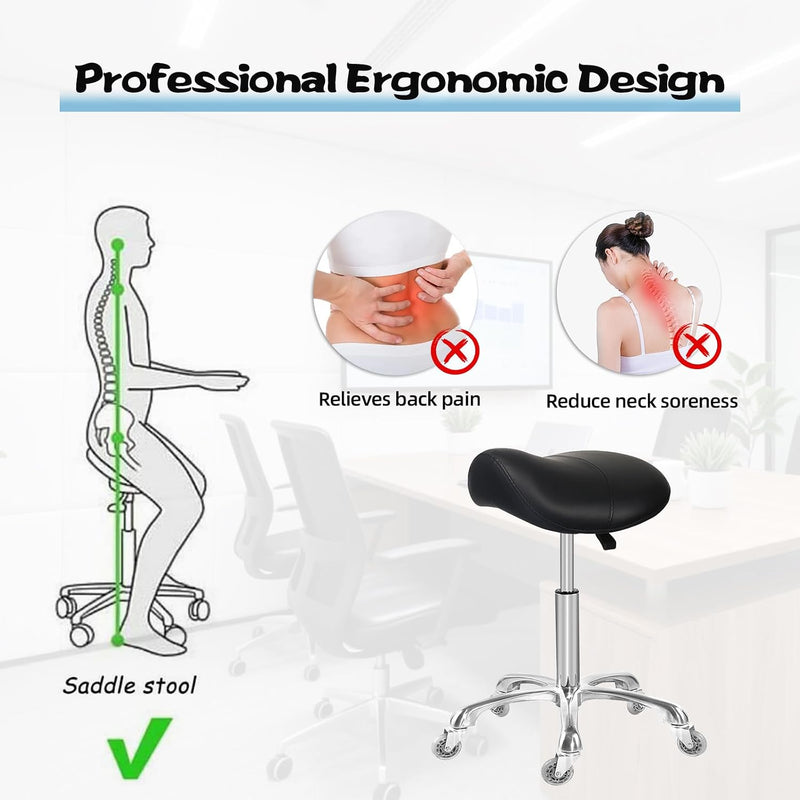 Saddle Stool (Black)