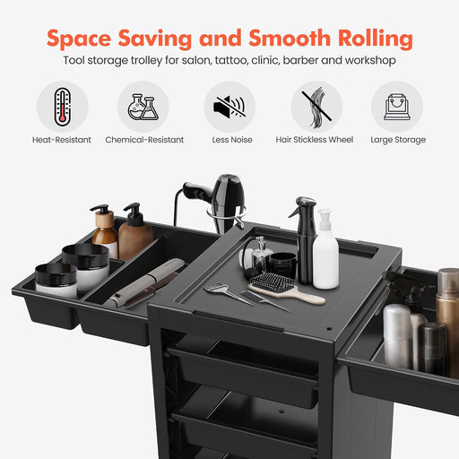 Salon Trolley Cart - 5 Layer Drawer Storage