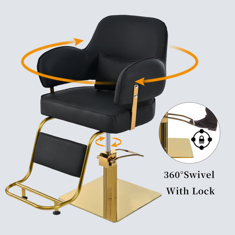 Two-Tone Gold & Black Styling Chair