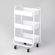 3 Tier Metal Utility Studio Cart (Black)