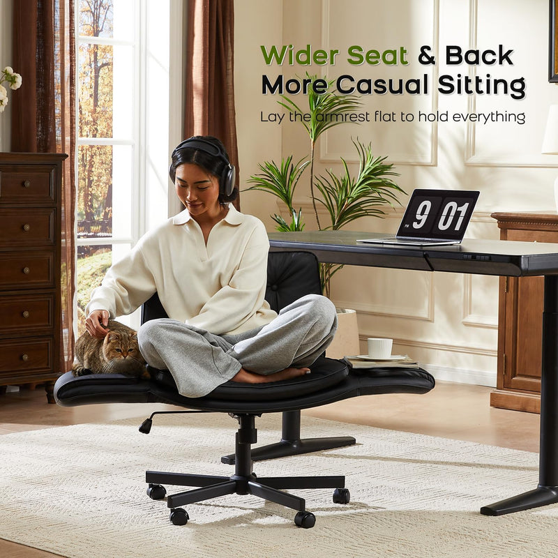 Criss Cross Low Back Studio Chair (Black)